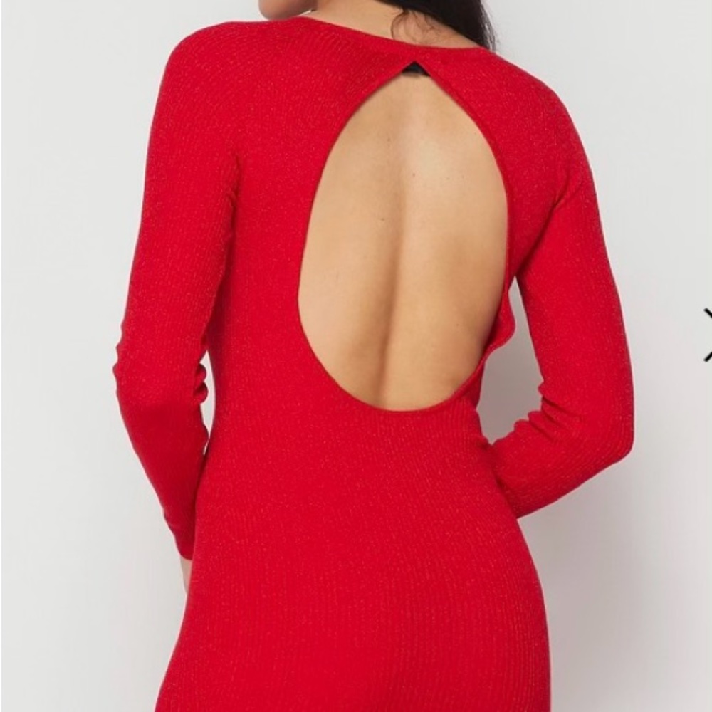 Red Mini Dress - Picture 2 of 4